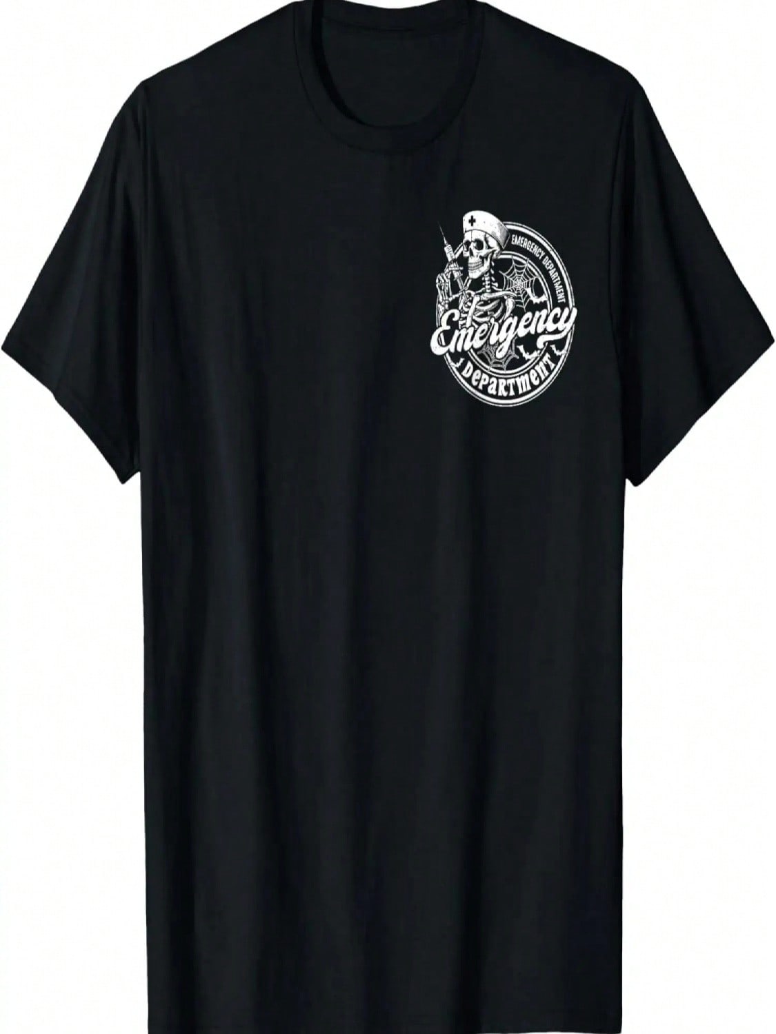Emergency Departt Skeleton ER Nurse Halloween 2 Sided T-Shirt S разноцветный
