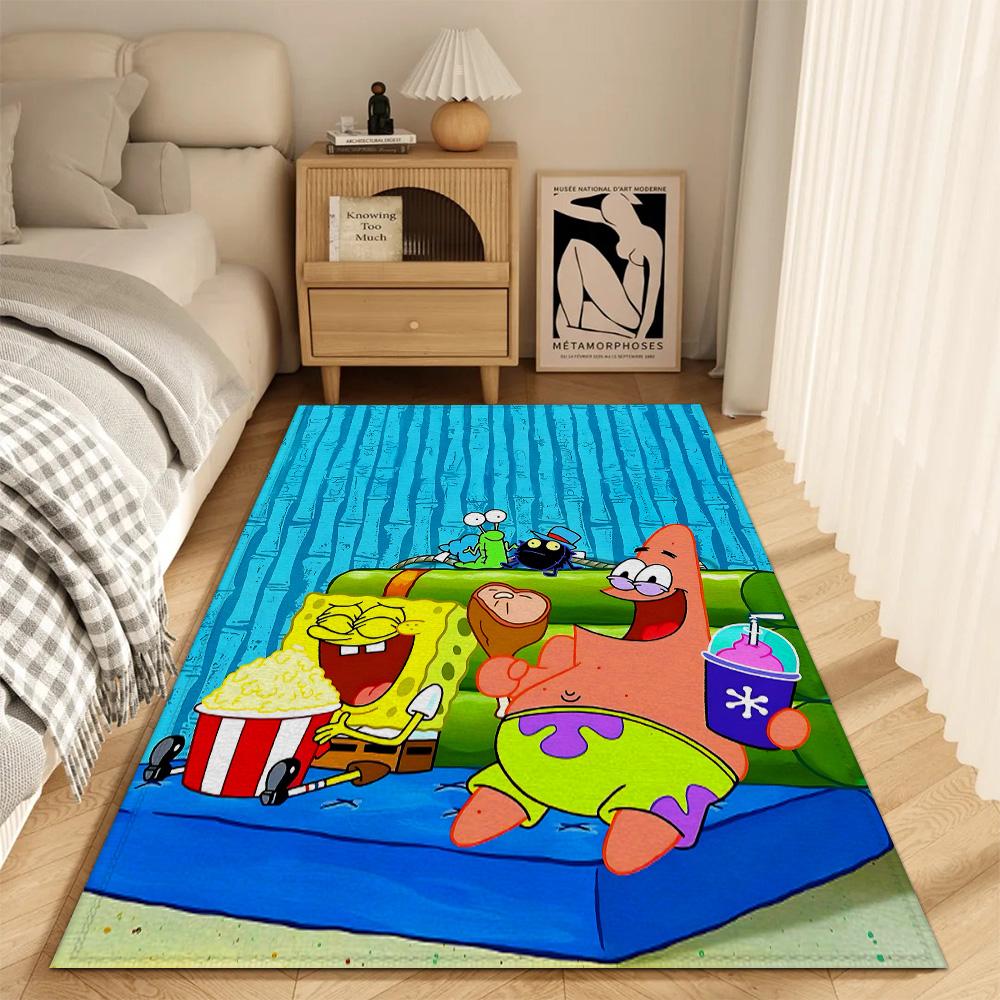 Fashion Entrance Mat Living Room Rugs Decoration S-spongebob Non Slip Carpet for Kitchen Super Absorbent Bathroom Rug Bath Mats