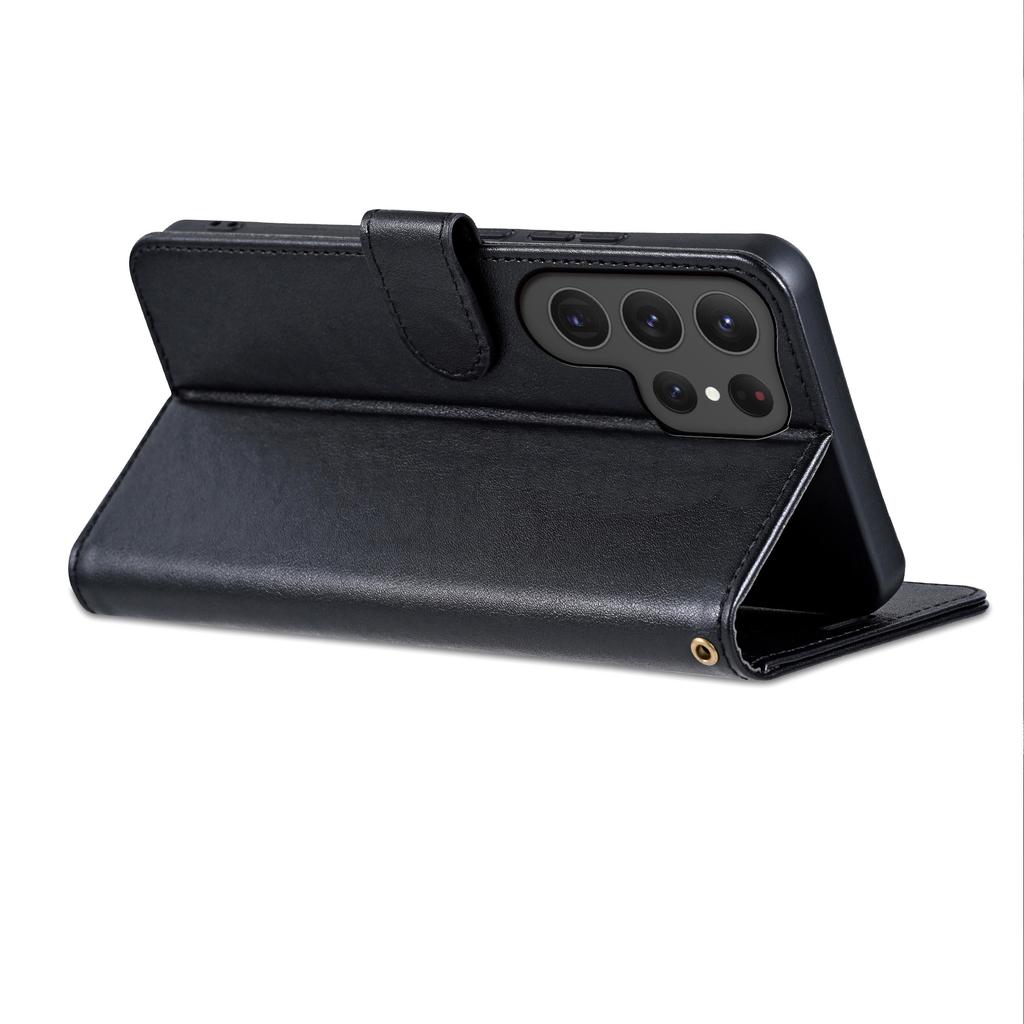 AZNS For Samsung Galaxy S26 Ultra Case Anti-Scratch PU Leather Stand Wallet Phone Cover