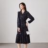 SOFSIL French Elegant Floral V-Neck Midi Dress