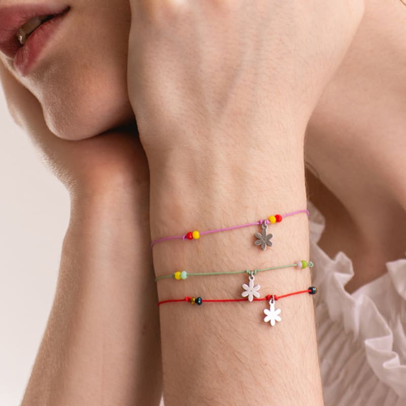 

L’OMBRILLANT Fleur Pendant Bracelet Mint