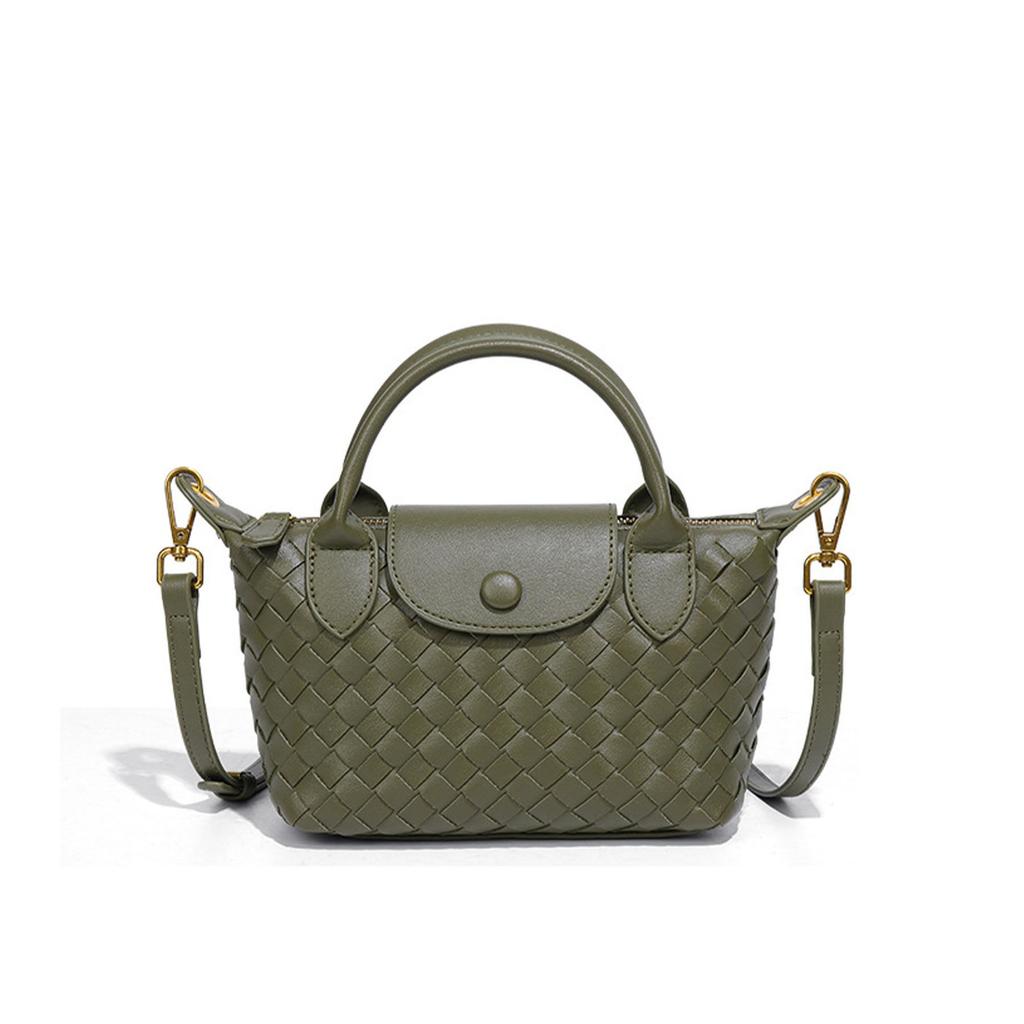 Hot-selling New Hand-woven Longxiang Bag Shoulder Dumpling Bag Commuter Light Luxury Handbag