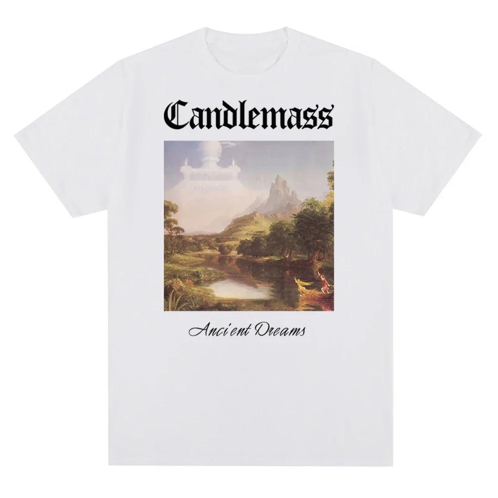 Candlemass Kapela Tištěná Grafická Trička s Krátkým Rukávem Móda Ležérní O-Výstřih Letní Oblečení Harajuku Denní Nošení Pánské Tričko