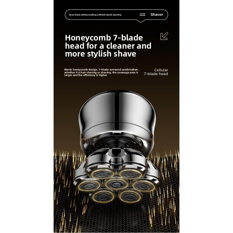 Magnetic Suction Electric Shaving Kit - Men's Beard Trimmer - Household Seven-blade Head Set - Shaving Knife Manufacturer