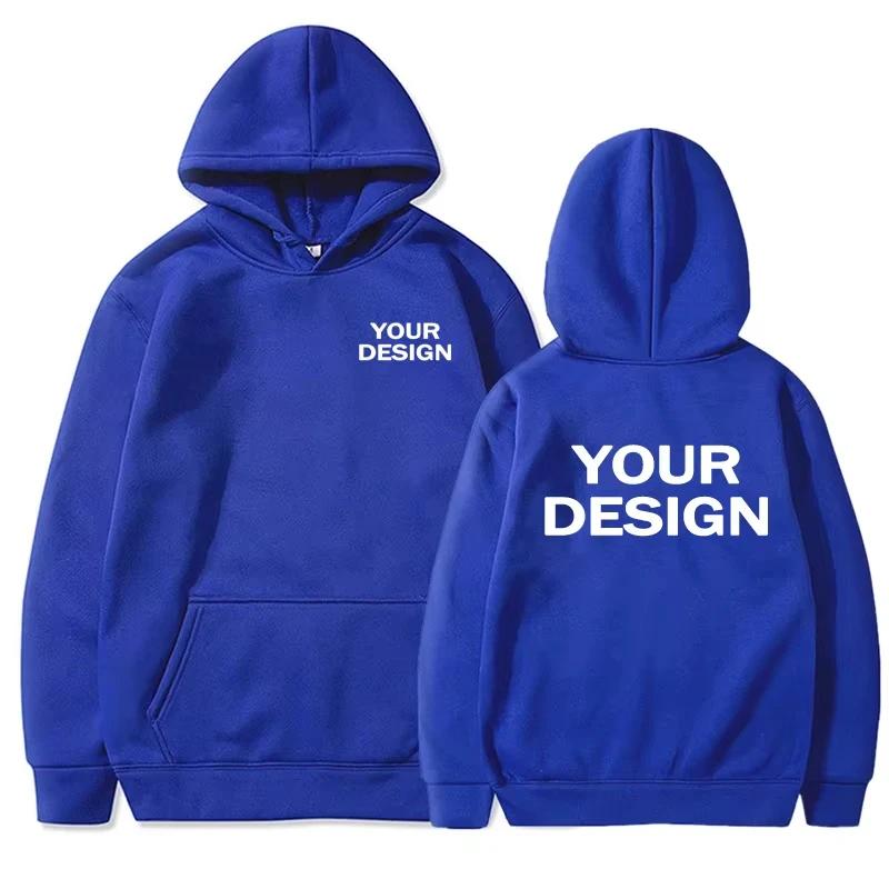 2025 Custom Prints Men's Women's Hoodies Loose Casual Wear Solid Color Hoodies Long Sleeve Hooded Personality Streetwear Sweatsh