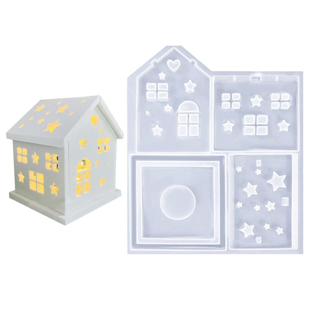 Silicone House Mold 3D Silicone Molds Resin Casting Moulds Resin Making Molds Craft Supplies Flexible For Birthday Children's Da