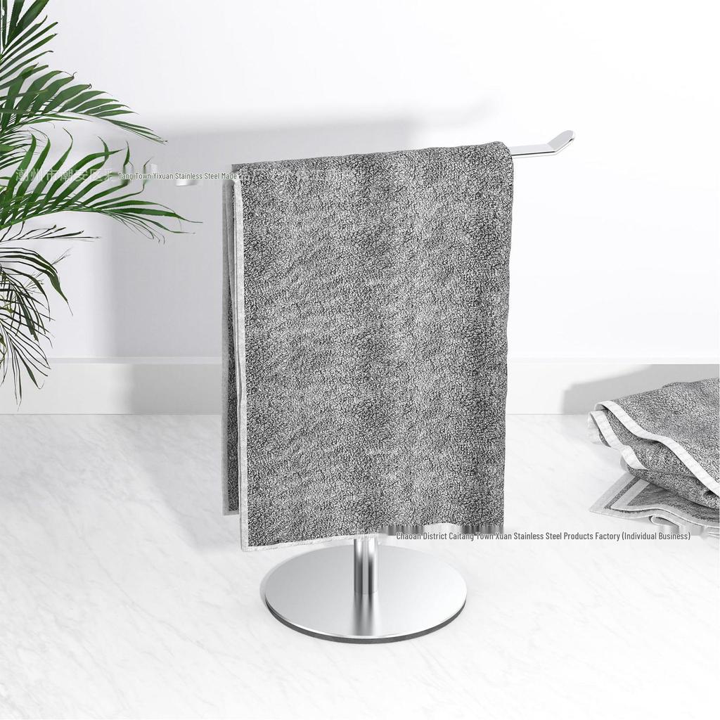 Space-Saving Vertical Towel Rack for Bathroom or Kitchen Countertop Storage