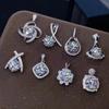 Moissanite Pendant Necklace Plated with Pt950 High Carbon Diamond Imitation US Imported Jewelry