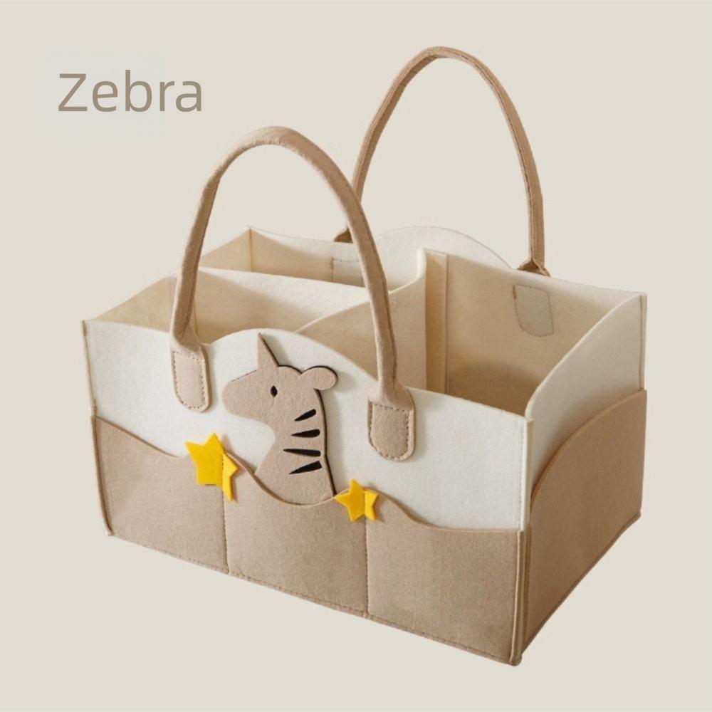 Felt Material Nursery Storage Bin Cartoon Print Baby Diaper Holder  Nursery Essentials