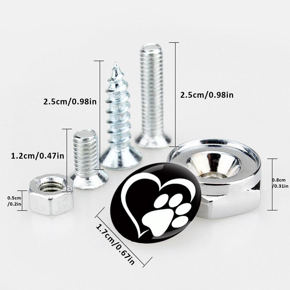 8 PC License Plate Frame Kit - Stainless Steel Screws With Anti-Theft Caps & Shockproof Pads