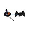 B0KB Holiday Pet Costume Set with Wing Panel Pointed Hat Halloween Soft Fabric Outfit for Seasonal Photo Parties and Home