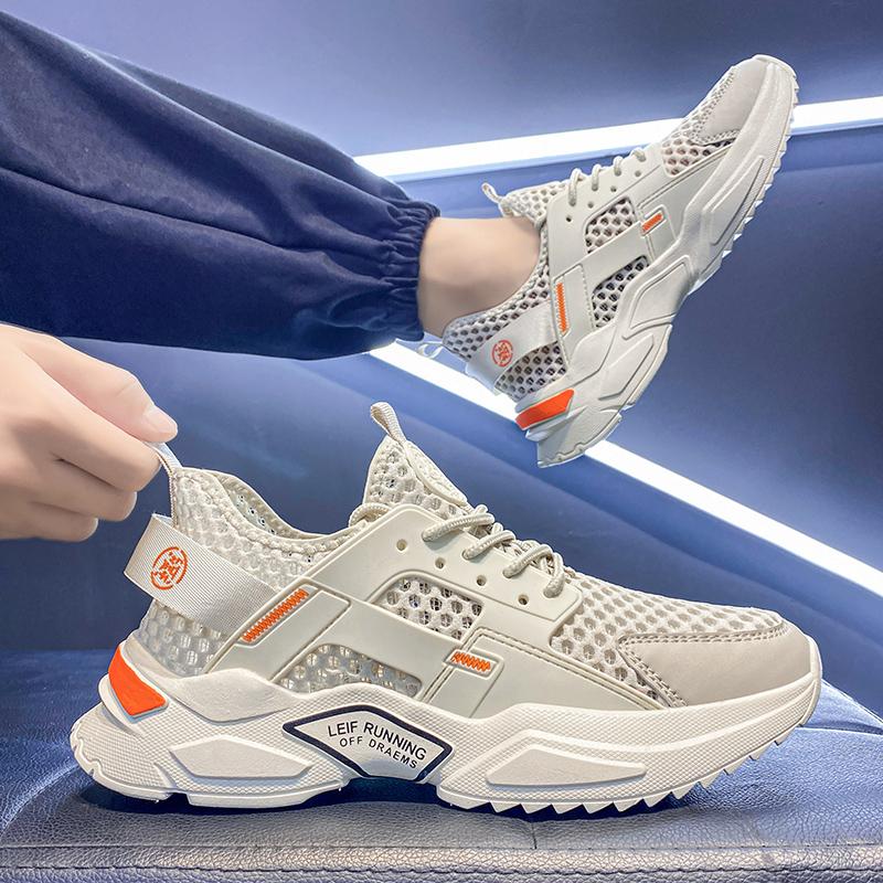 

Сетчатые туфли мужские летние дышащие полые сетчатые туфли с крупными отверстиями подростковые летние тонкие кроссовки для бега и спорта с кондиционером 39