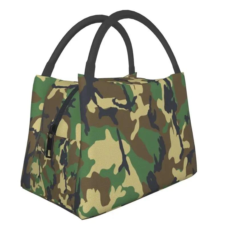 Camo Thermal Insulated Lunch Bag Women Arm Military Camouflage Portable Lunch Container Multifunction Meal Food Box