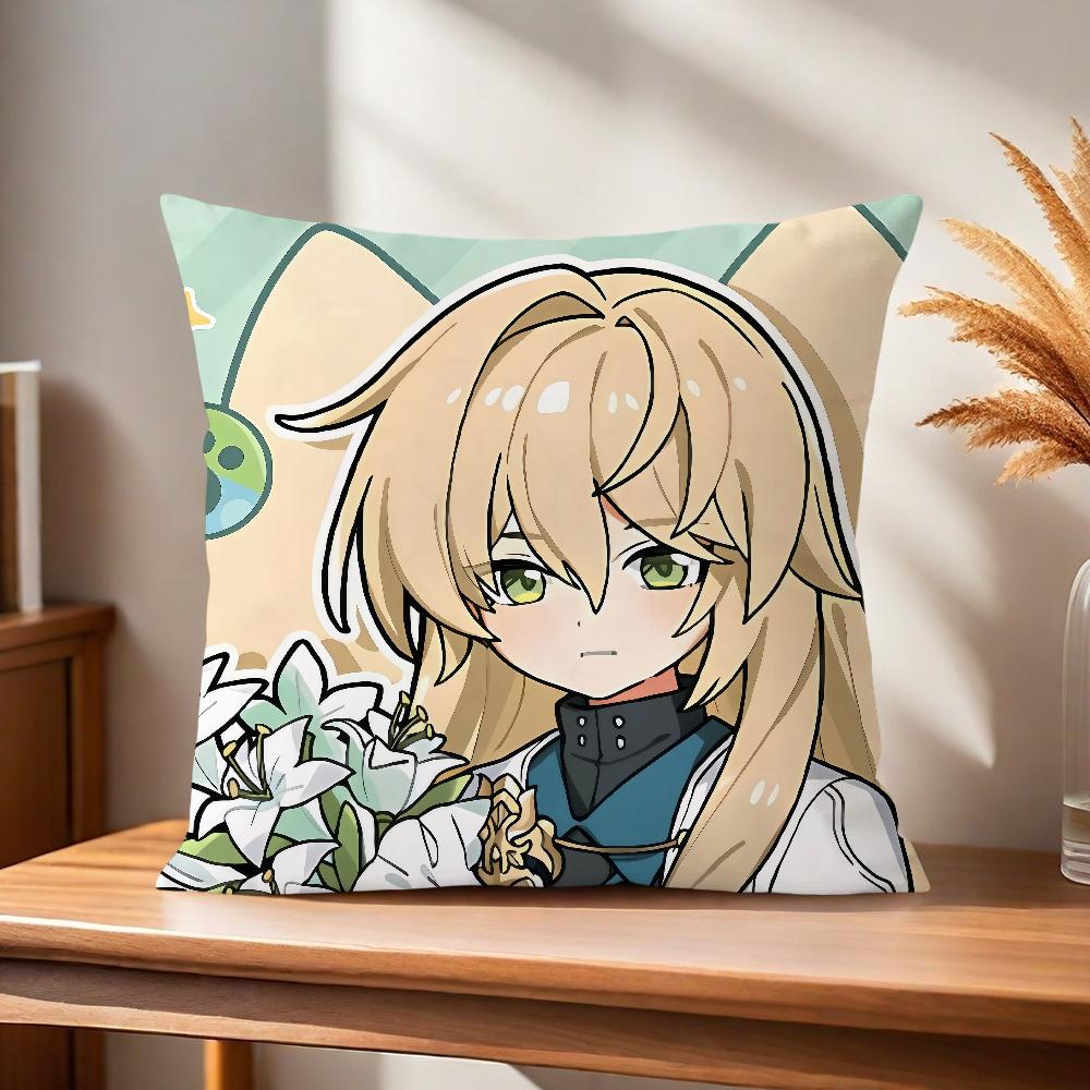 

Anime Game Honkai Star Rail chibi cute Comfortable soft Pillow Case for Sofa Living Room Home office Decor Protective Cover 30x30CM(12x12in)