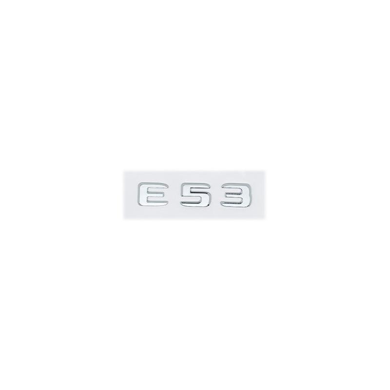 3D ABS Black E53 Logo Letters TURBO 4MATIC Badge Car Rear Star Sticker Trunk Emblem For Mercedes Benz W212 W213 E Class