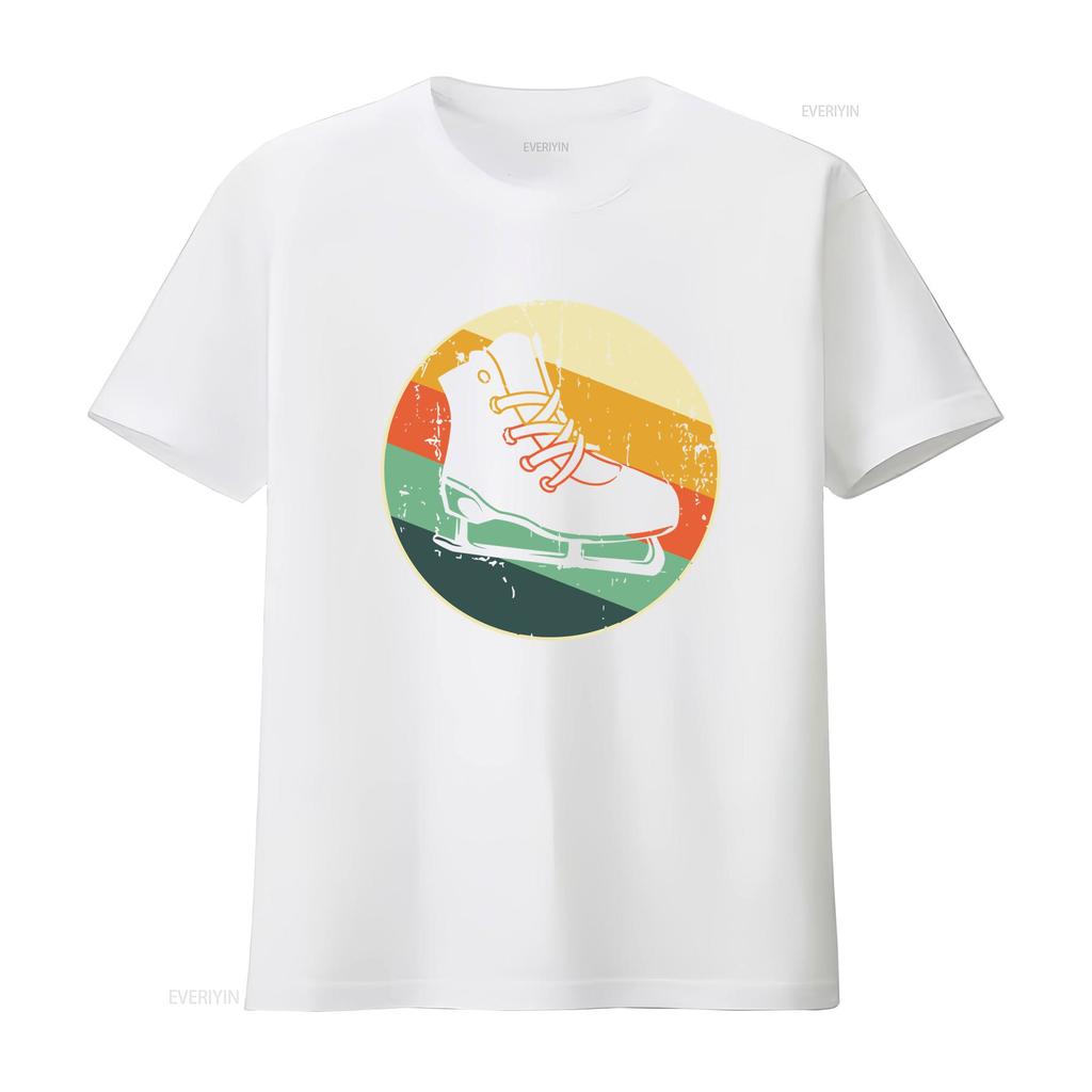 Retro Ice Skating T Shirt Skater Figure s Skates vintage Washed streetwear Soft Breathable Versatile Slightly homme Stretched
