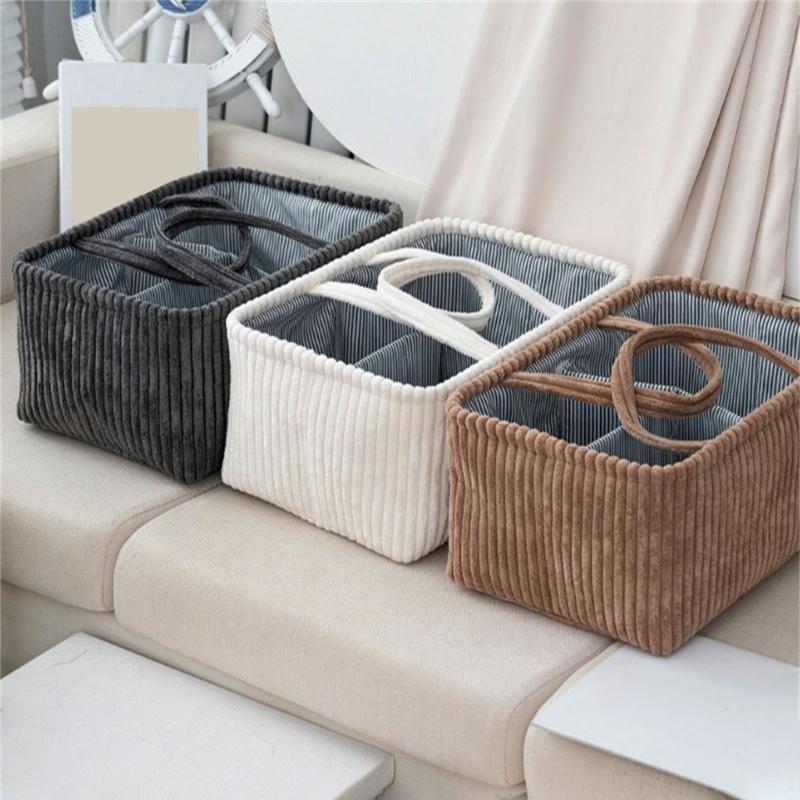 Multipurpose Fabric Storage Basket For Toy Clothes Books Multi-Compartment Organizer Modern Home Decoration