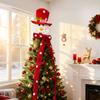 Christmas Tree Star Snowman Hat Decoration, Snowman Red Hat Tree Top Ornaments, Christmas Tree Decoration Pendants
