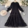 Vintage Court Style Summer New Arrival Embroider Dress