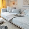 Eisseide Sofabezug für Wohnzimmer Sommer Kühle Gefühl Sofa Handtuchmatte Rutschfest Universal Couch Überwürfe Heimdekor