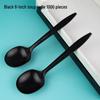CHULV Eco-Friendly 6-inch Black Disposable Spoons