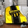 Al-Ittihad Club Logo Print Flannel Blanket High Quality Warm Comfortable Cover for All Seasons Perfect for Gifts Home Decor