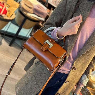Taschen für Frauen, Kleine quadratische Taschen, Umhängetaschen, Achseltaschen, Retro-Ledertaschen, Damentaschen, Schultertaschen mit leichtem Luxus, Kleine Taschen