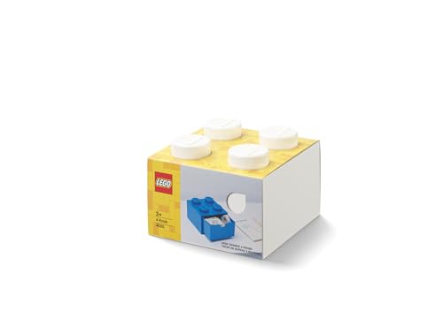 LEGO Desk Drawer, 4 Drawers, Small Size, 16 x 16 x 11.5mm, Available in 5 Colors (White)