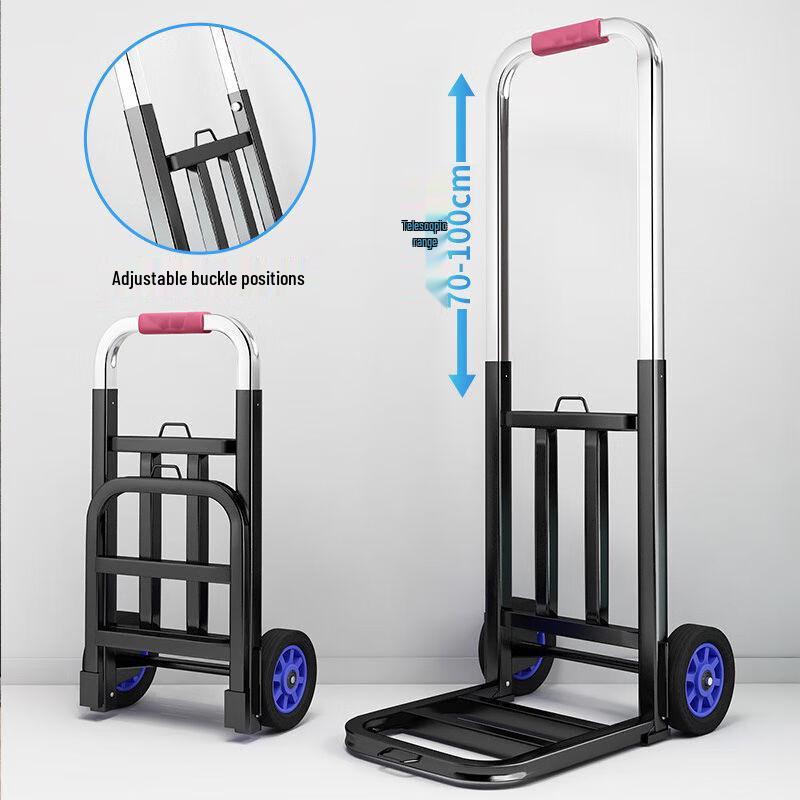 Heavy-Duty Folding Hand Truck with Rubber Wheels