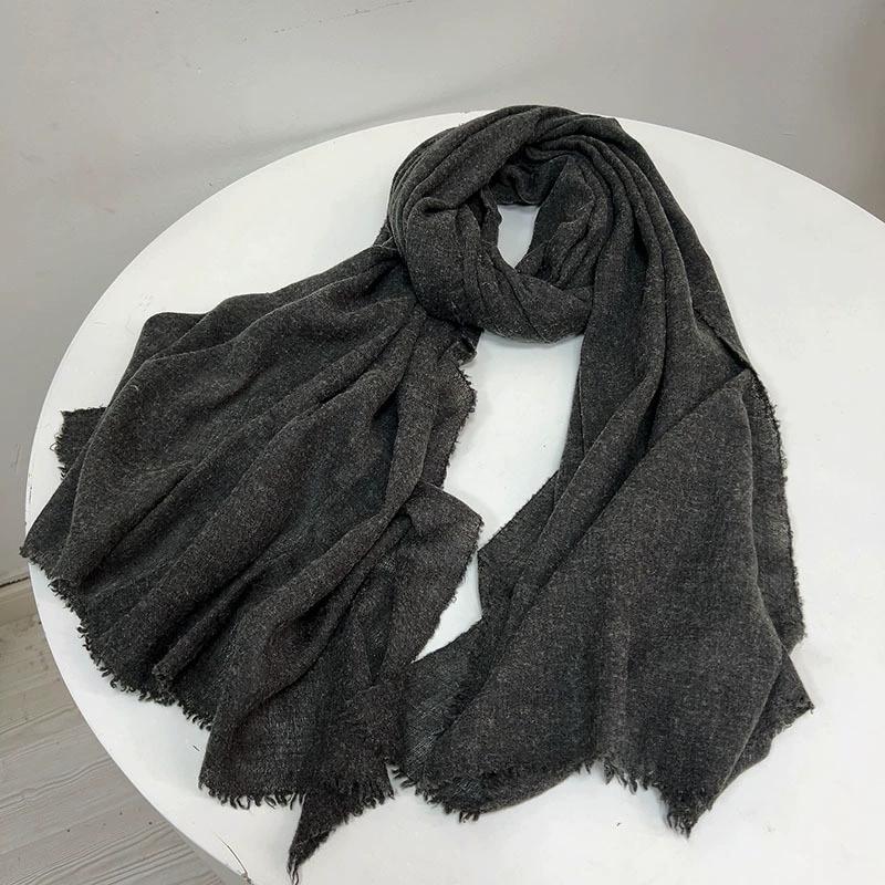 Autumn And Winter Vintage Wool Scarf Warm Shawl For Lady Classical Stripe Long Winter Wool Scarves