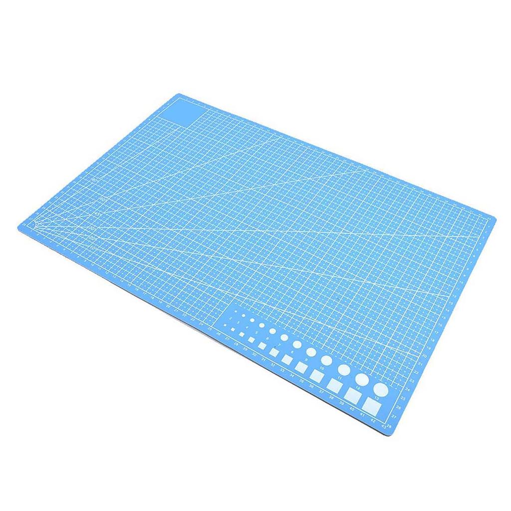 Grid Lines PVC Cutting Mat Self Healing Paper Leather Fabric Cutting Board(Blue)