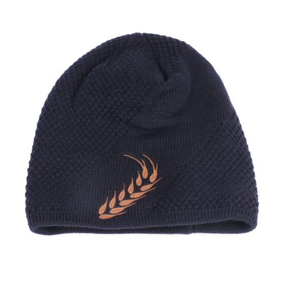 Winter Hat Stretchy Thick All Match Yarn Embroidered Wheat Fleece Fleece Cap for Daily Life