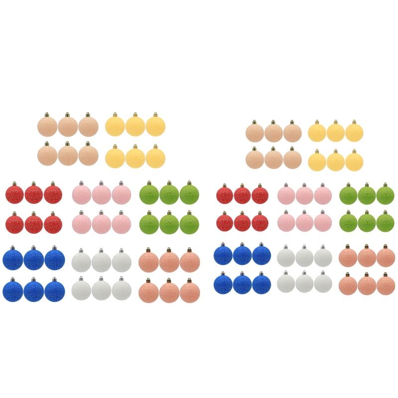 Macaron Color XMAS Hanging Crack Ball Pendants Xmas Tree Decor for Home Party 6X