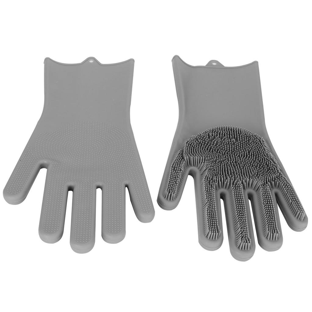 1 Paar Silikon-Spülhandschuhe Haushalt Küche Wasserdicht Ölfest Reinigungshandschuhe