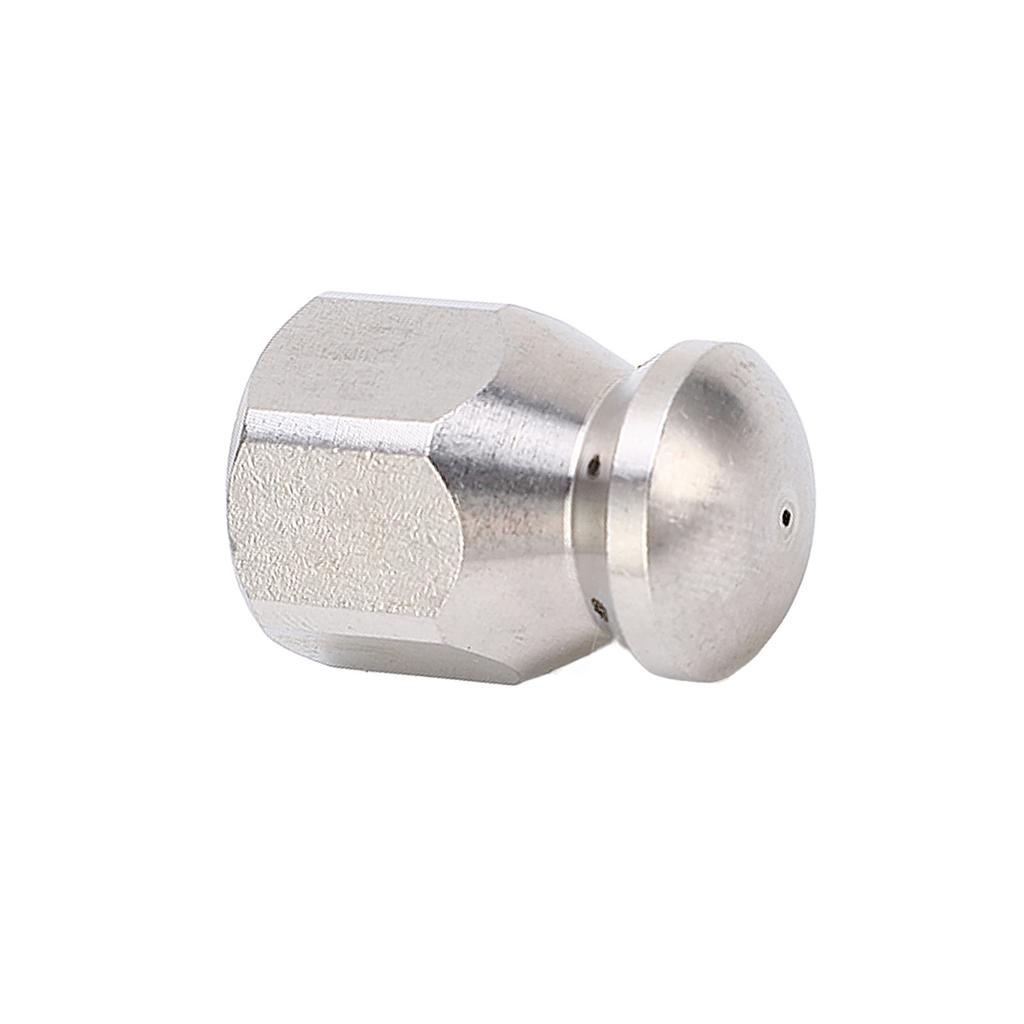 5000PSI High Pressure Washer Nozzle Pipe Dredging Cleaning Nozzle Stainless Steel Jetter Nozzle Round Head Front 1 Rear