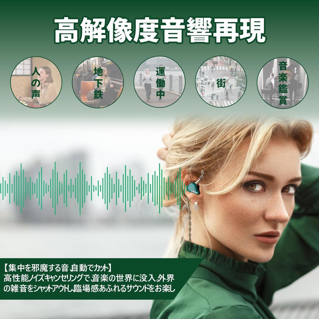 HiFiGo AFUL Performer Performer 7 IEM Wired Unit Monitors with 3D Printed Acoustic Tube Structure 5+2 / Earphones, 2DD+4BA+1 Micro-Planar In-Ear