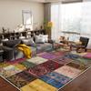Boho Retro Living Room Carpet Geometric Design Luxury Bedroom Bedside Floor Mat Home Decoration Sofa Easy Clean Large Area Rugs