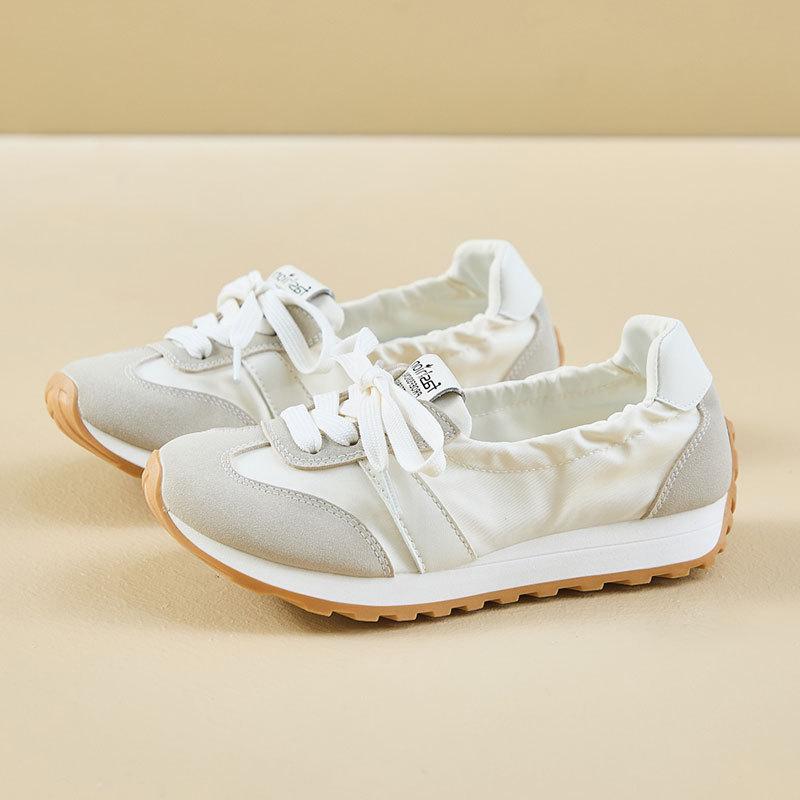 

Dexun shoes women s new spring versatile flat-bottomed sports and leisure shoes ins soft sole 40 бежевый