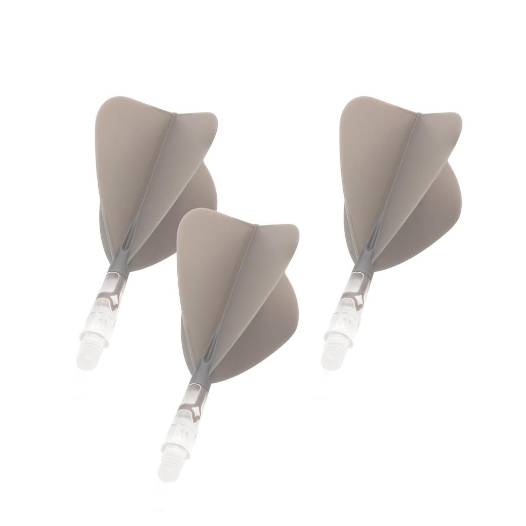 CUESOUL ROSTAK57 T19 Series Mixed Shaft Integrated Kite Shape Set of 3 Two-Tone Dual-Material Flights, Series, (Gray) CS-AK57FZ11-8S