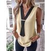 V-neck Sleeveless Casual Women’s Blouses & Shirts