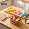 Sushi Making Kit 4PCS Cute Rice Ball Molds, Rabbits Dolphins Flowers And Long Shape, Kitchen Gadgets for Mom Portable Food Grade PP Maker DIY Japanese