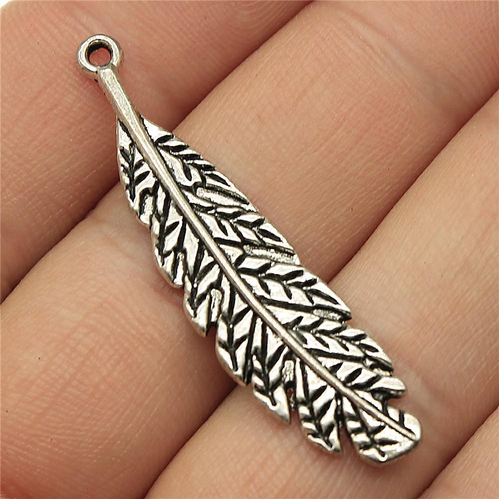10pcs Tree Leaf Charms Pendant Antique Bronze Silver Color Pendants DIY Crafts Making Findings Handmade Tibetan Jewelry