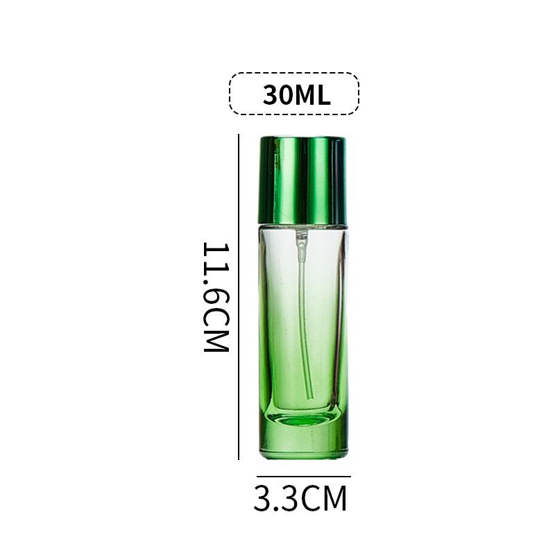 Gradient Cylindrical Perfume Spray Bottle - High Aesthetic Empty Decanting Sample Bottle