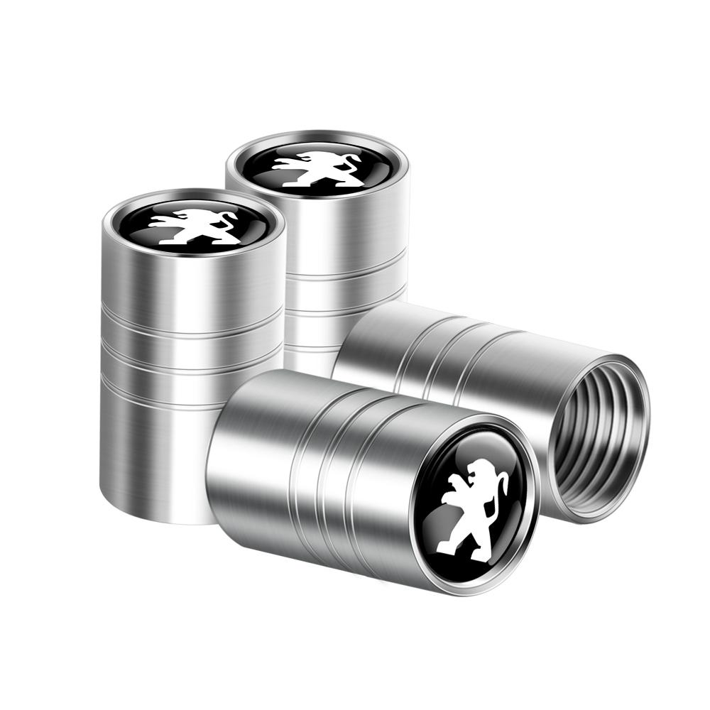 4pcs/set Metal Styling Car Wheel Tire Valve Air Stem Cap Covers For Peugeot 408 4008 308 3008 Rifter 508 5008 2008 208 30 RCZ