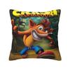 Crashs Bandicoots Cartoon Pillow Covers Merchandise Soft Cushion Cover Decoration Video Game Pillow Case Home Multiple Sizes