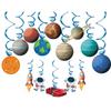Space Party Props Spiral Hangings, Flags, Cake Toppers, Wholesale Customization