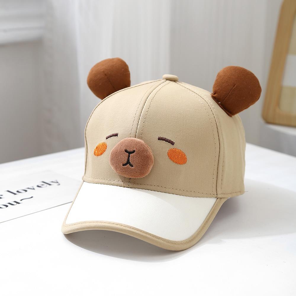 Adjustable Capybara Peaked Cap Breathable Baby Sunscreen Hat Trendy Cartoon Animal Cap  Spring