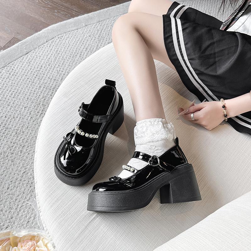 

2025 Новые черные супервысокие каблуки туфли Мэри Джейн женские готические массивные туфли на платформе женские большого размера с ремешком на щиколотке туфли для вечеринки Лолита 35 коричневый