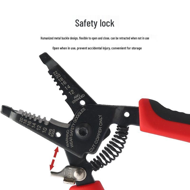 8-Inch European Multi-Functional Wire Stripper & Crimping Tool: 5-in-1 Electrician Pliers