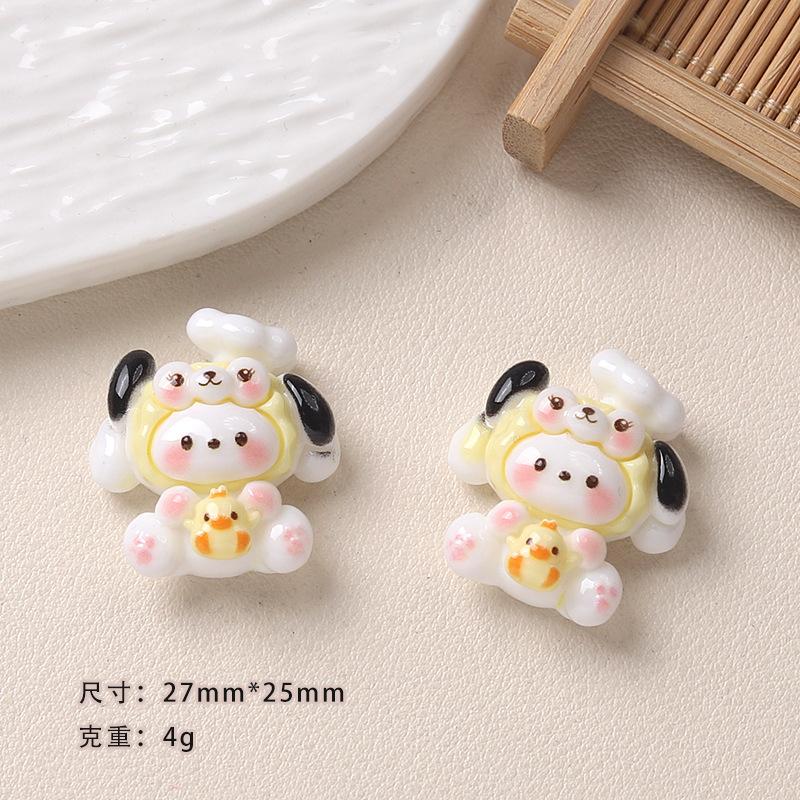 10PCS Cartoon DIY Resin Accessories Animal Hats Creamy Glue Handmade Hair Clips Phone Cases Shoe Buckles Accessories
